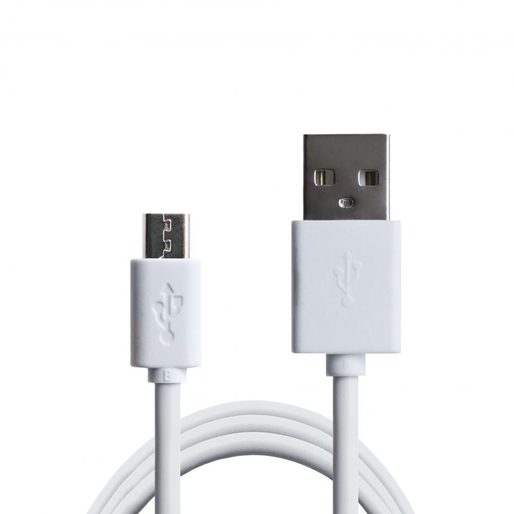 Кабель Micro USB Grand-X USB - micro USB, Cu, 2.1A, White, 1.5m (PM015WS)