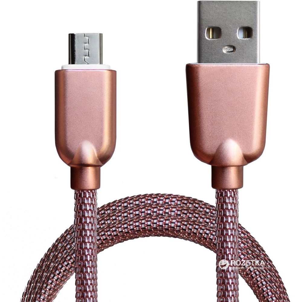 Кабель Micro USB Grand-X USB - micro USB, 1.5A, Rose Gold, 1m (MM02RG)