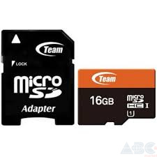 Карта памяти TEAM 16 GB microSDHC UHS-I + SD Adapter TUSDH16GUHS03
