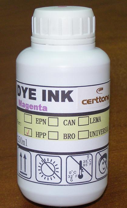 Чернила для заправки катриджей Certtone Dye Ink, НР , Magenta 250ml