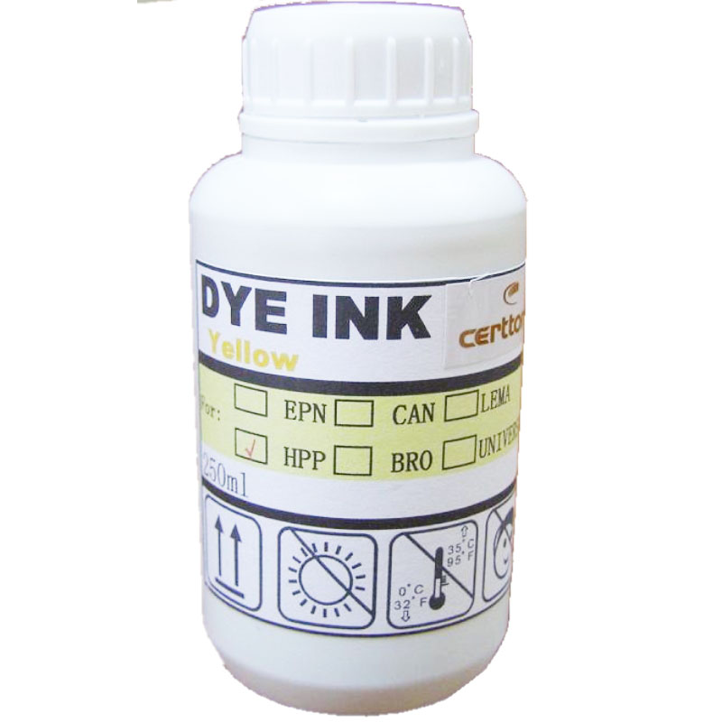 Чернила для заправки катриджей Certtone Dye Ink, НР ,  Yellow 250ml
