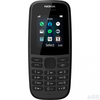 Мобильный телефон Nokia 105 Dual Sim 2019 Black (16KIGB01A01)