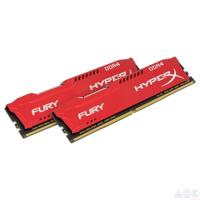 Память Kingston 16 GB (2x8GB) DDR4 2400 MHz HyperX Fury Red (HX424C15FR2K2/16)