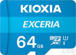 Карта памяти Kioxia 64 GB microSDXC Class 10 UHS-I + SD Adapter LMEX1L064GG2