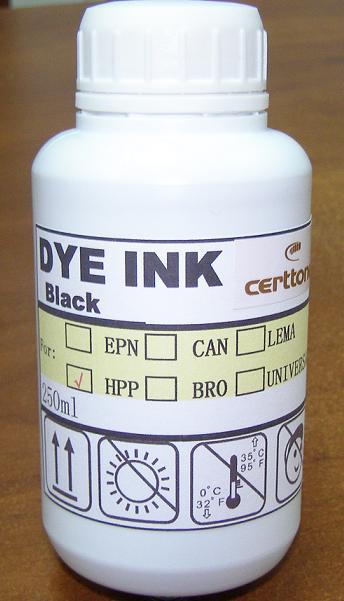 Чернила для заправки катриджей Certtone Dye Ink, НР , Black 250ml