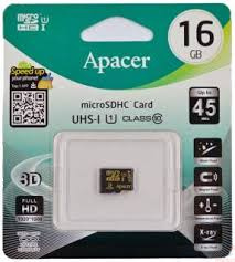 Карта памяти Apacer 16GB microSDHC UHS-I Class10 (AP16GMCSH10U1-RA)