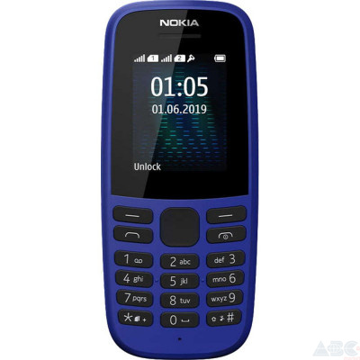Мобильный телефон Nokia 105 Single Sim 2019 Blue (16KIGL01A13)