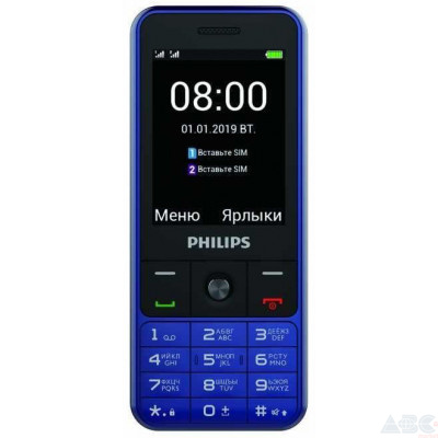 Мобильный телефон Philips Xenium E182 Blue