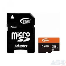 Карта памяти TEAM 32 GB microSDHC UHS-I + SD Adapter TUSDH32GUHS03